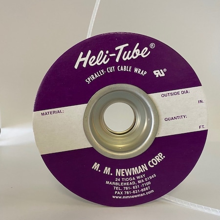 Heli-Tube Forward Cut Cable Sleeve, 0.061 in Inside Dia., 1/16 in to 1/2 in Max Bundle Dia., 50 ft, LDPE HT 1/8 C-50